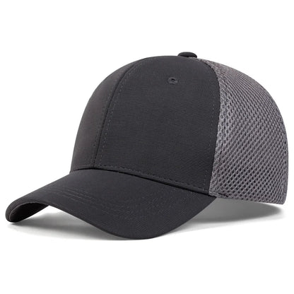 Summer Breathable Stretch Hats Fitted Solid Color Baseball Cap