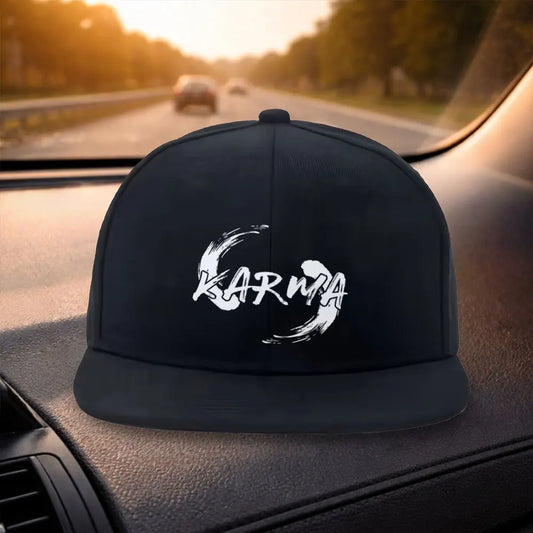 KARMA Lettering Duckbill Snapback Cap Hat