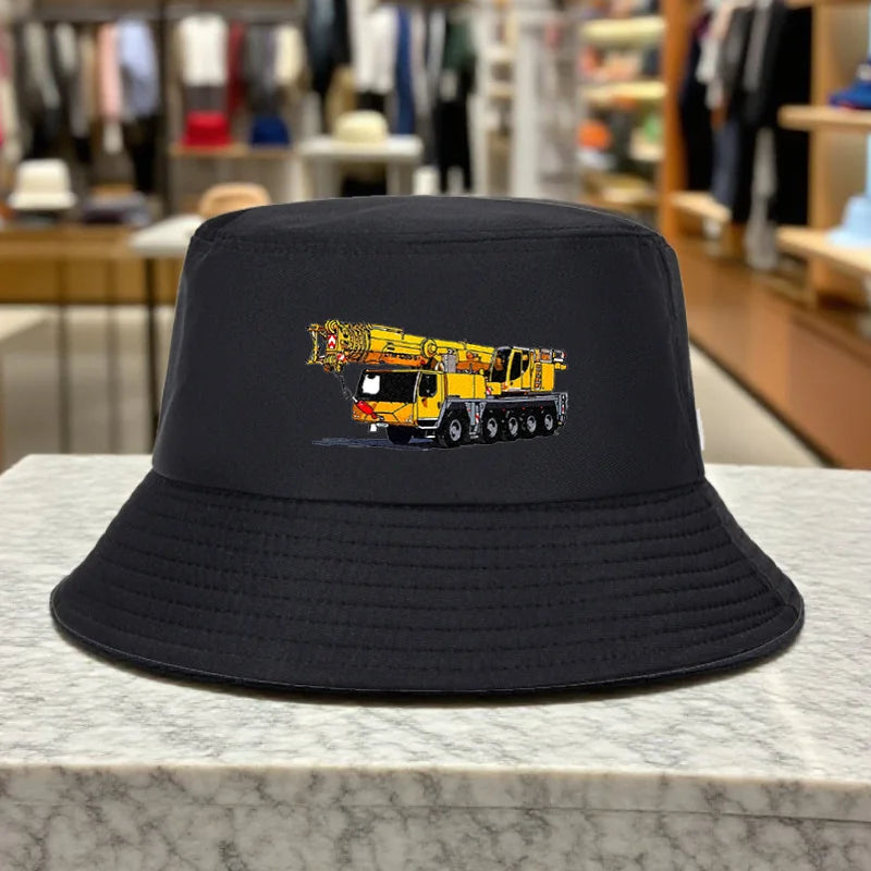 Yellow Crane Mechanical Equipment Foldable Outdoor Travel Bucket Hat