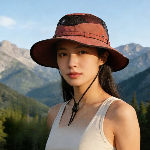 UPF 50+ Mesh Breathable Water-Resistant Bucket Hat