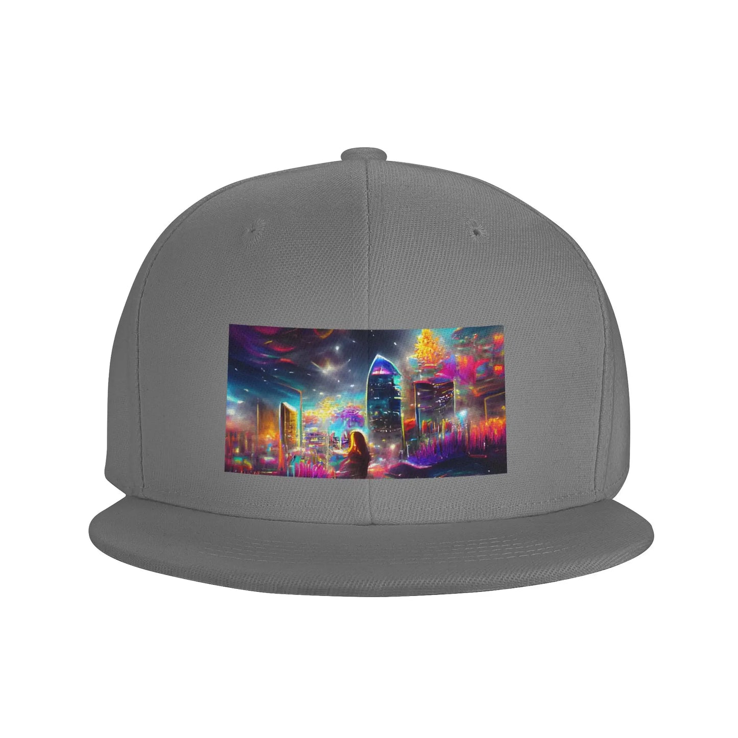Vibrant City Lights Snapback Cap