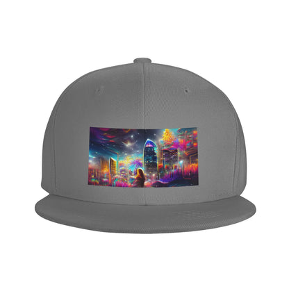 Vibrant City Lights Snapback Cap