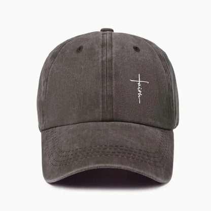 Retro Cross Print Baseball Cap