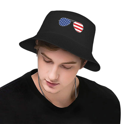 Top Gun Classic Vintage Aviator Stars Bucket Hat
