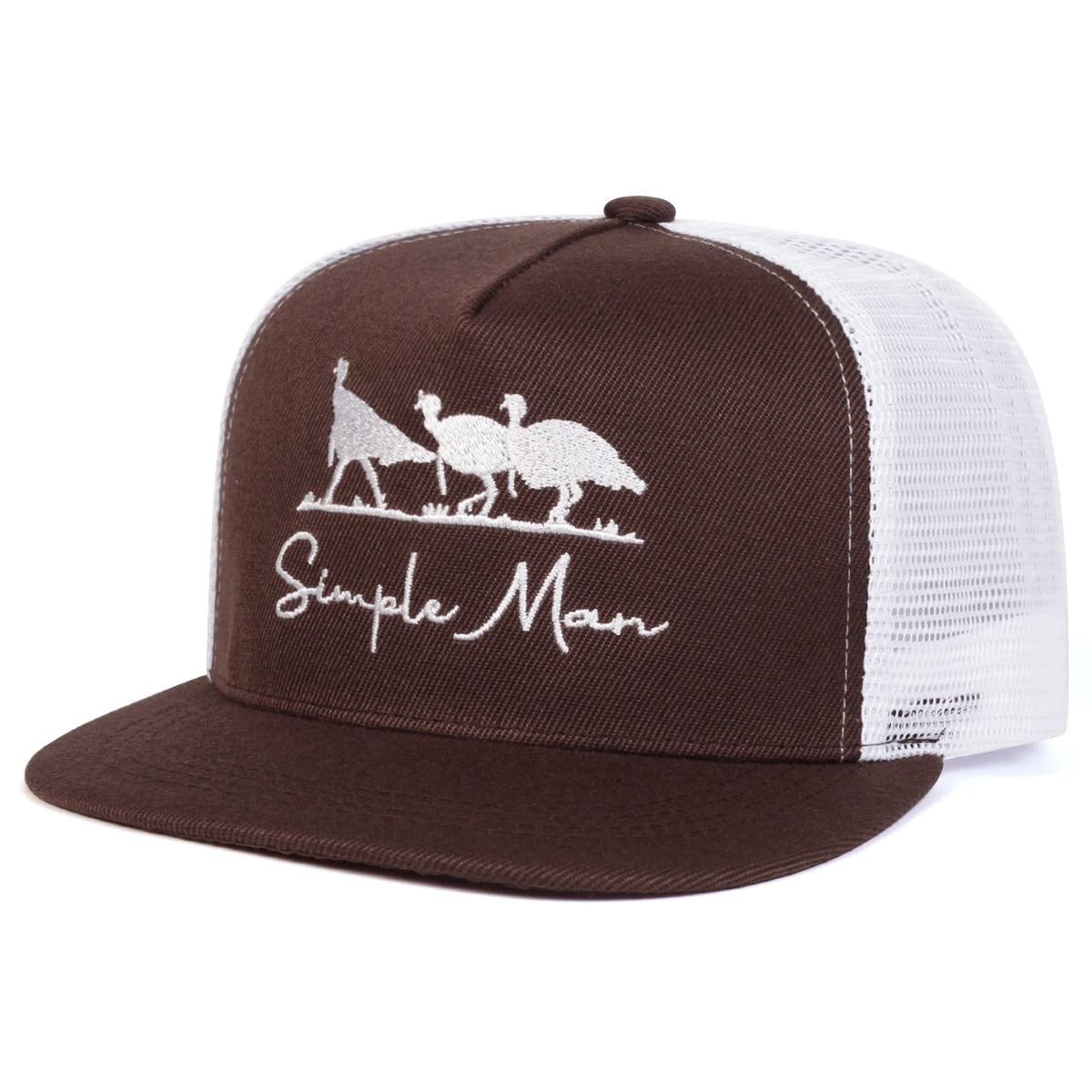 Simple Man Embroidery Casual Snapback Cap