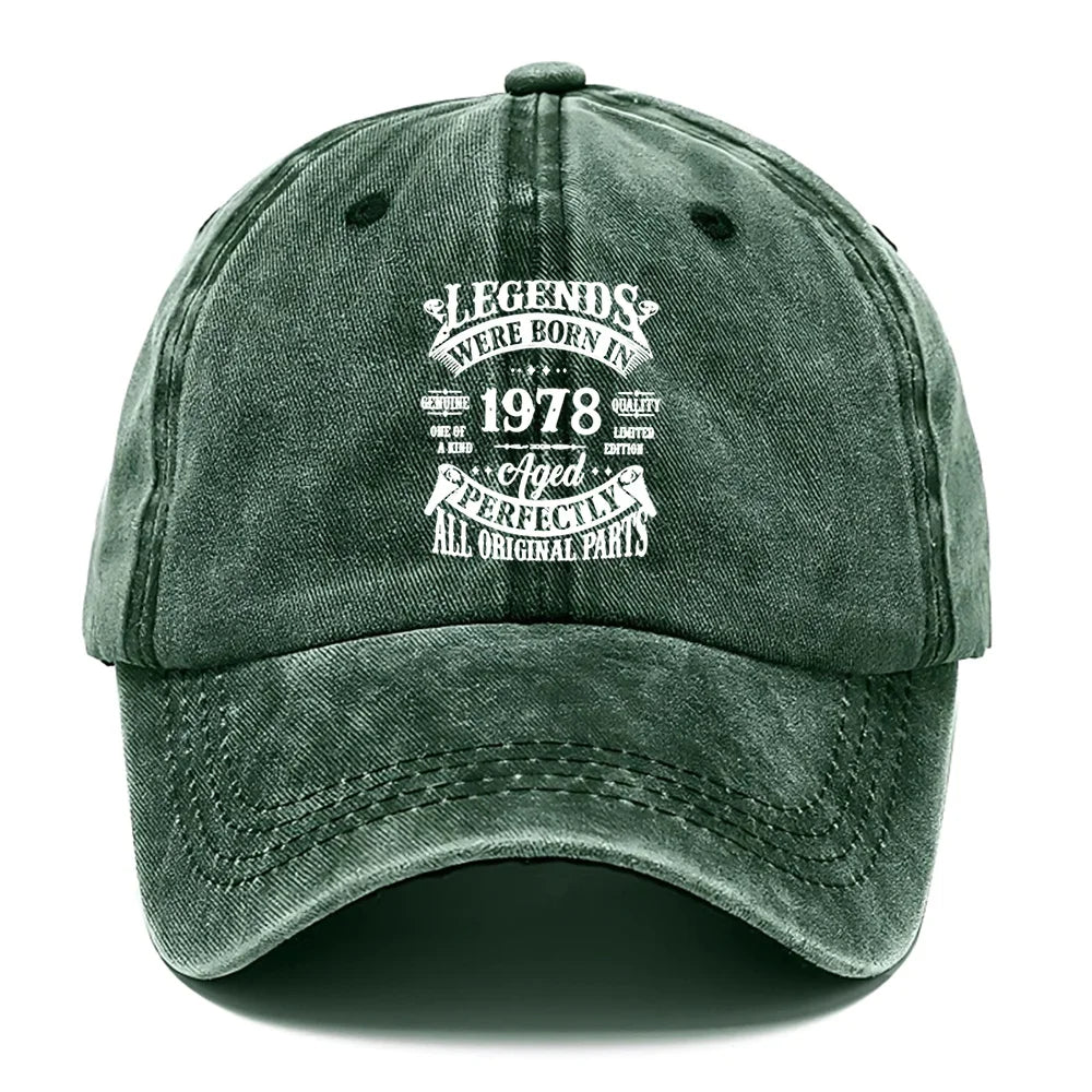 Vintage 1978 Printed Adjustable Baseball Cap