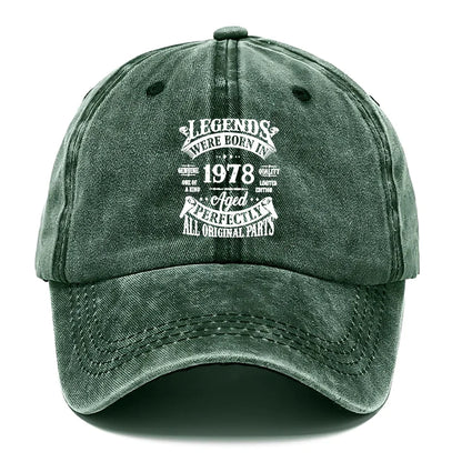 Vintage 1978 Printed Adjustable Baseball Cap