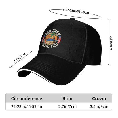 San Juan Puerto Rico 70s Sunset Vintage Baseball Cap