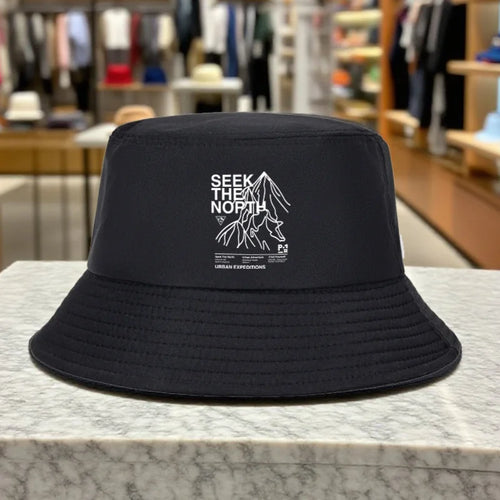 Mountain Climbing Print Bucket Hat