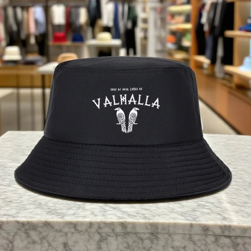 White Letter Print Foldable Bucket Hat