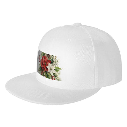 Christmas Floral Bouquet Snapback Cap