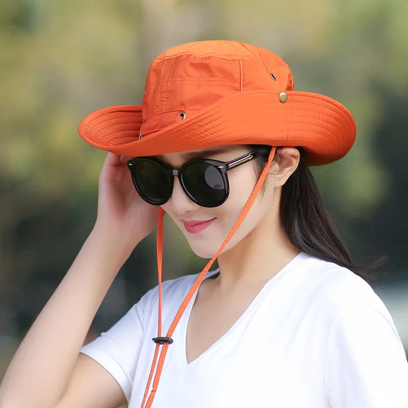 Women's Wide Brim Breathable Gardening Bucket Hat
