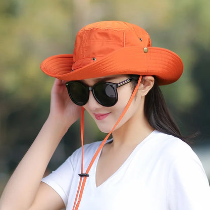 Women's Wide Brim Breathable Gardening Bucket Hat
