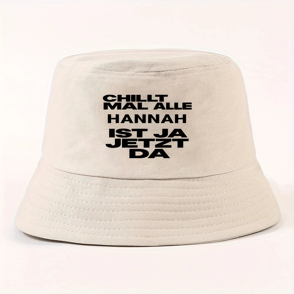 Bold Text Packable Summer Bucket Hat
