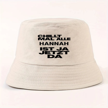 Bold Text Packable Summer Bucket Hat