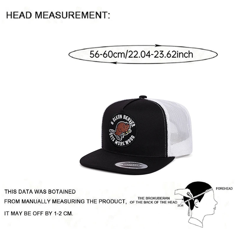 Mole Glern Embroidered Mesh Flat Brim Snapback Cap