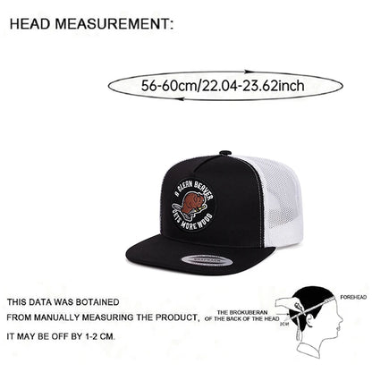 Mole Glern Embroidered Mesh Flat Brim Snapback Cap