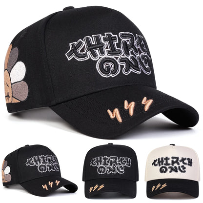 Lightning Embroidery Adjustable Sports Baseball Cap