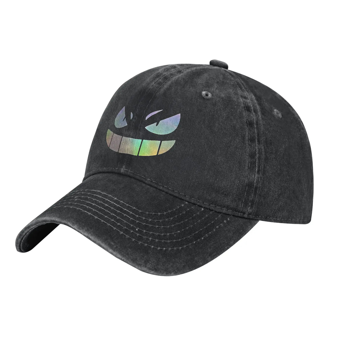 Retro Gengar Cool Graphic Distressed Denim Baseball Cap