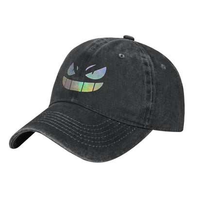 Retro Gengar Cool Graphic Distressed Denim Baseball Cap