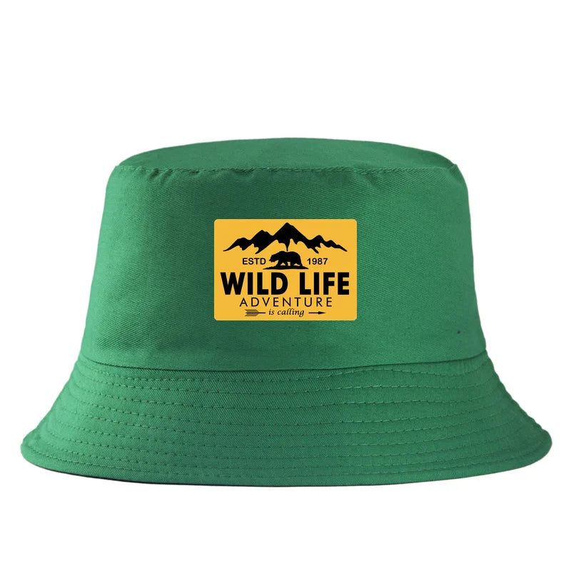 Wildlife Print Reversible Summer Bucket Hat