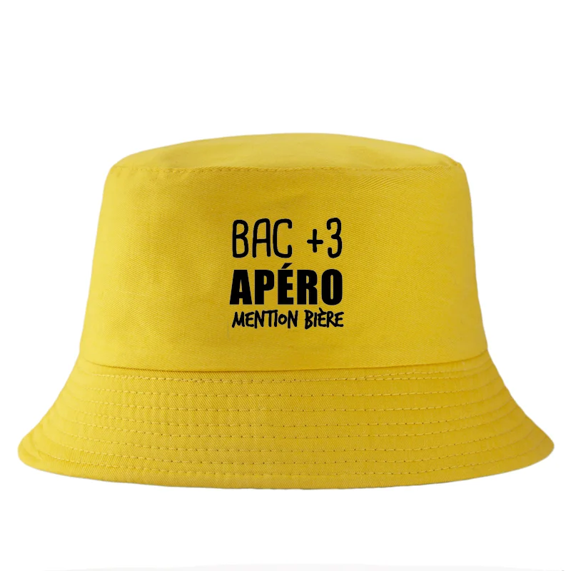 Bob Bac Plus Trois Aperitif Cotton Bucket Hat