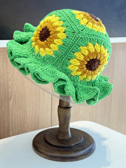Sunflower Hollow Knitted Bucket Hat