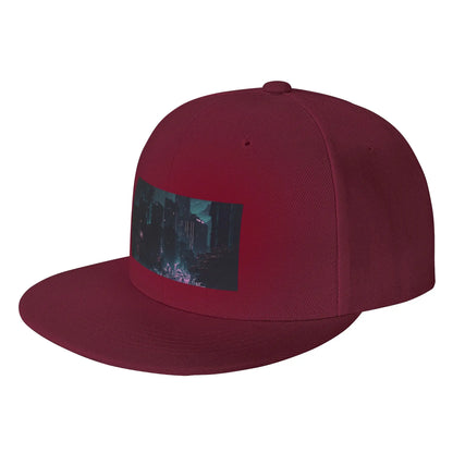 American Retro City Night Flat Brim Snapback Cap