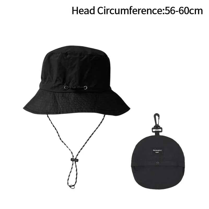 Waterproof Quick-Dry UV Protection Bucket Hat With Storage Hook