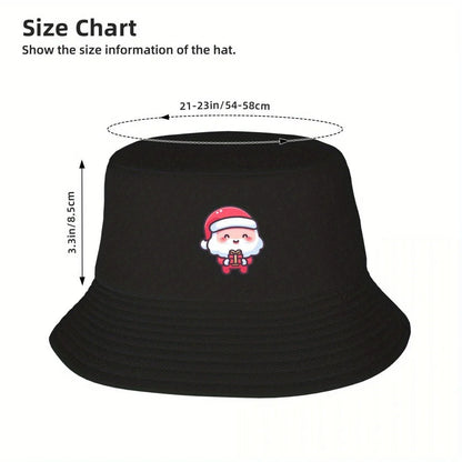 Cute Santa Claus Illustration Christmas Bucket Hat