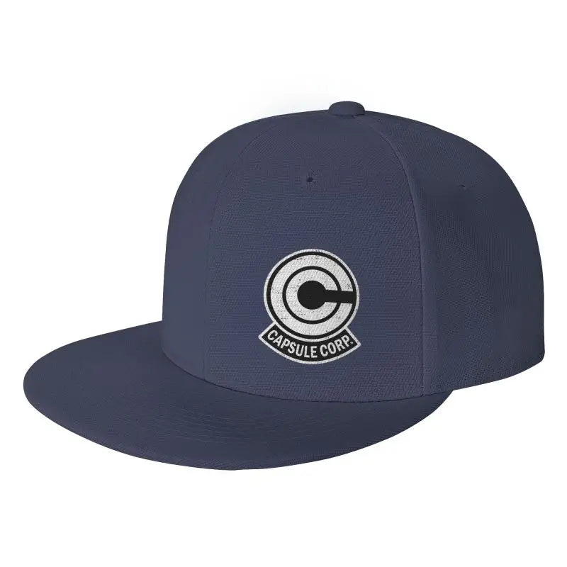 Flat Brim Hats Capsule Corp Print Baseball Cap