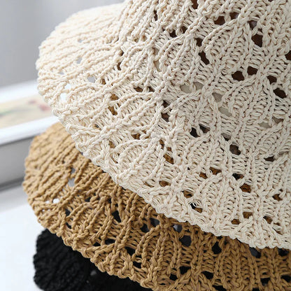 Women's Knitted Bucket Hat For Spring Summer Size 56-58cm