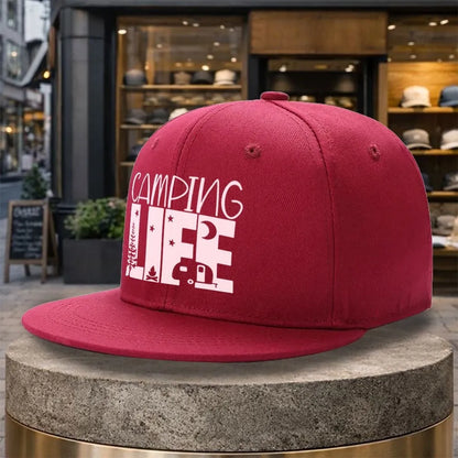 Camping Life Adventure Snapback Cap