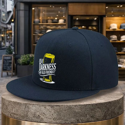 Hello Darkness Beer Glass Street Snapback Cap