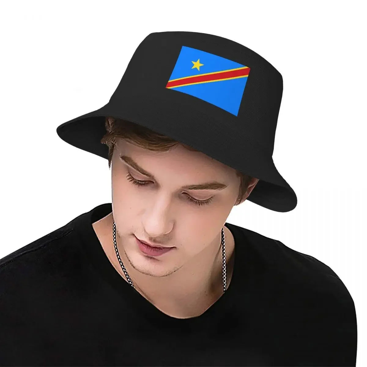 Custom Republic Of The Congo Flag Bucket Hat