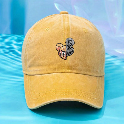 Retro Violent Bear Washed Baseball Cap