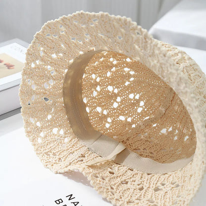 Women's Knitted Bucket Hat For Spring Summer Size 56-58cm
