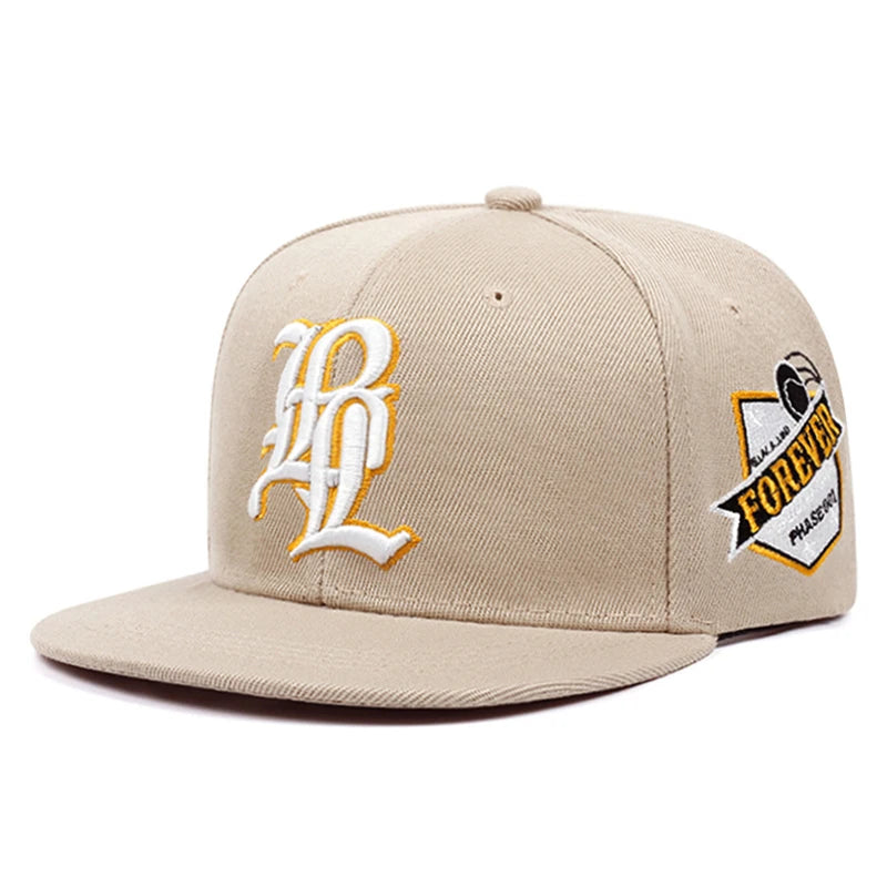 3D Embroidered P Letter Streetwear Snapback Cap