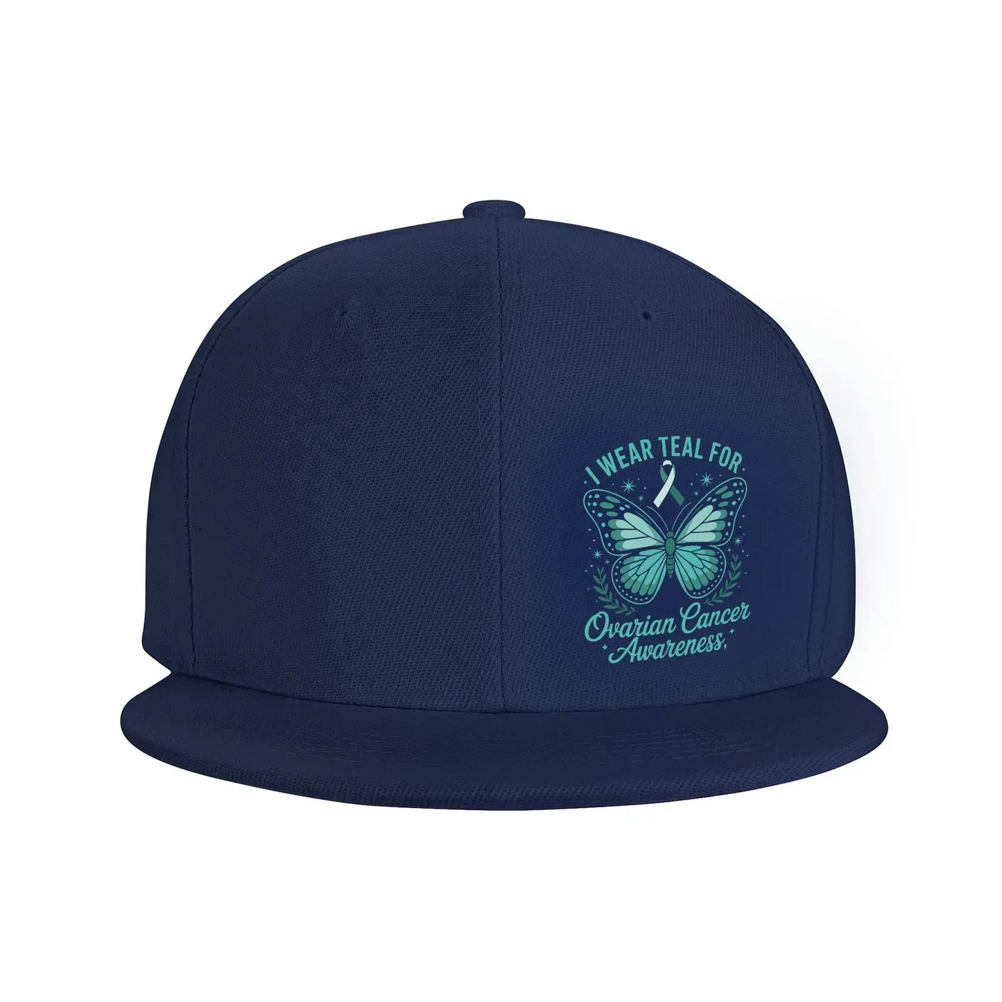 Ovarian Cancer Ribbon Snapback Cap Hat