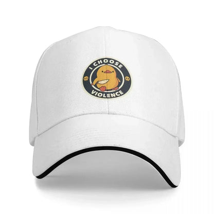 I Choose Violence Funny Duck Tobe Fonseca Baseball Cap