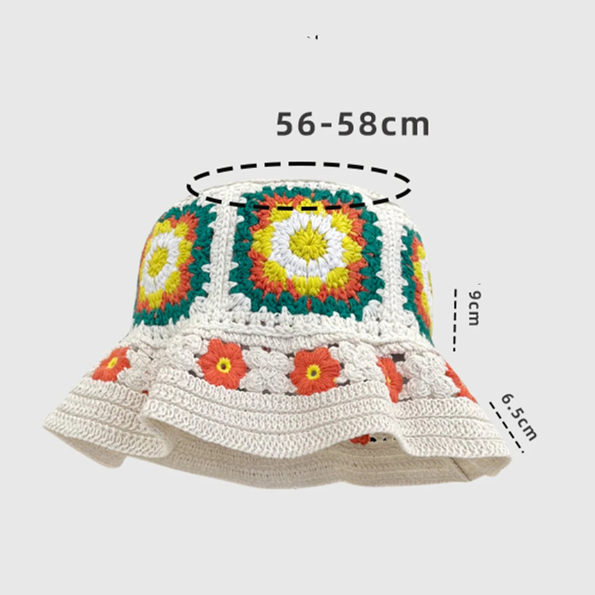 Colorful Floral Plush Bucket Hat