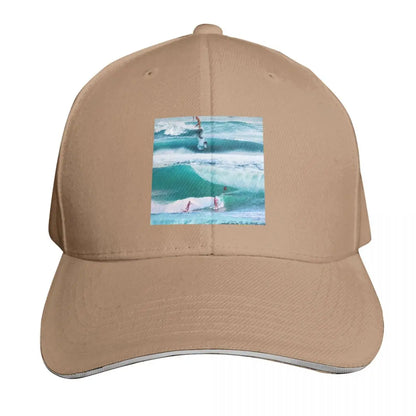 Happiness Comes In Waves Cotton Twill Baseball Cap