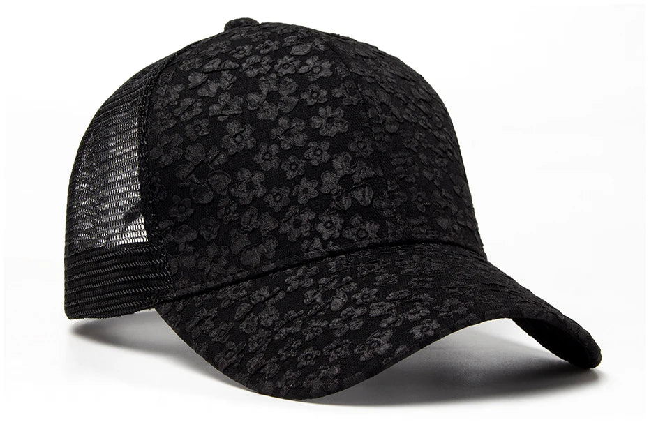 New Print Mesh Caps Fashion Women Baseball Cap