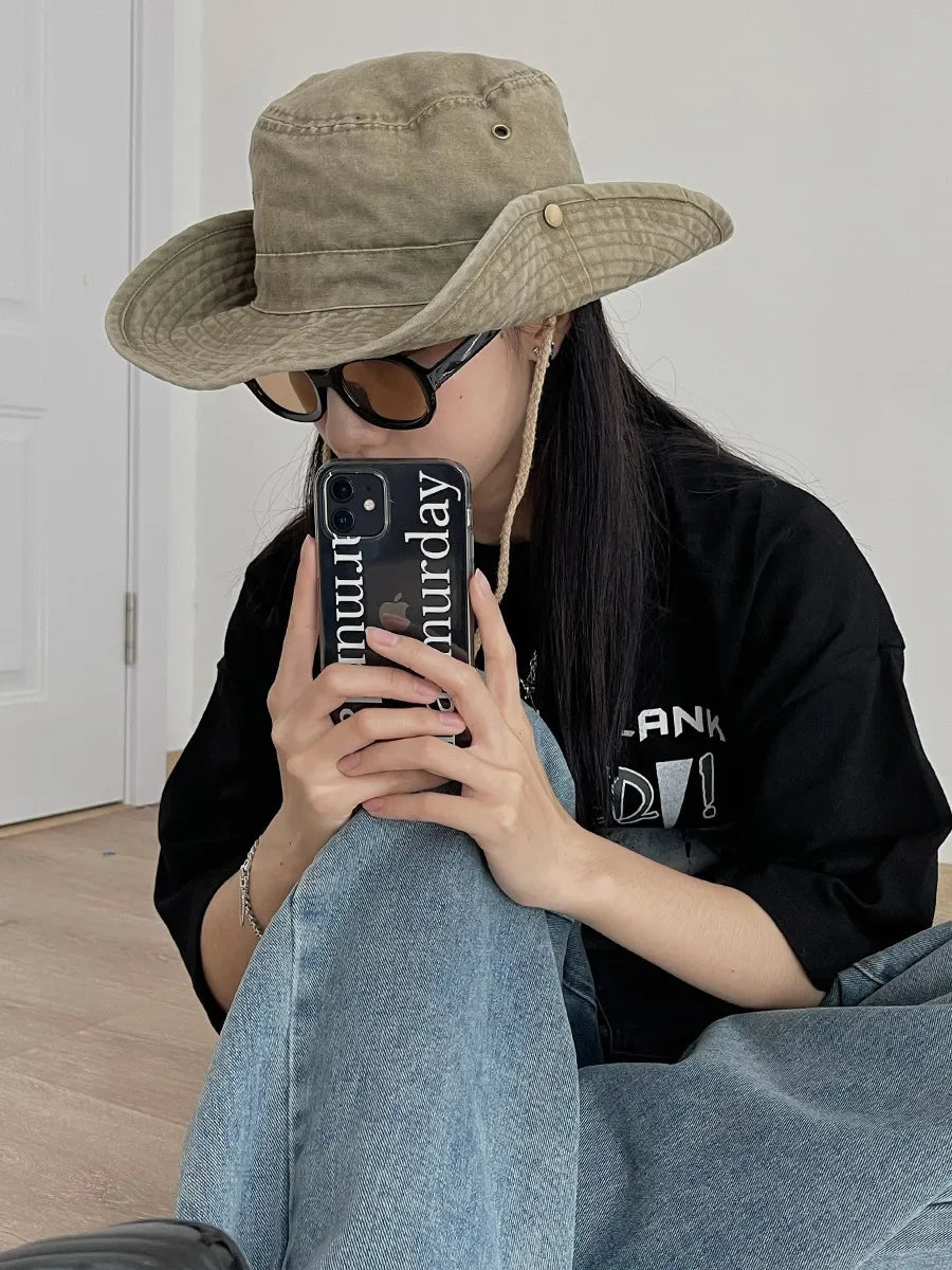 Newest Custom Logo Cotton Outdoor Travel Bucket Hat