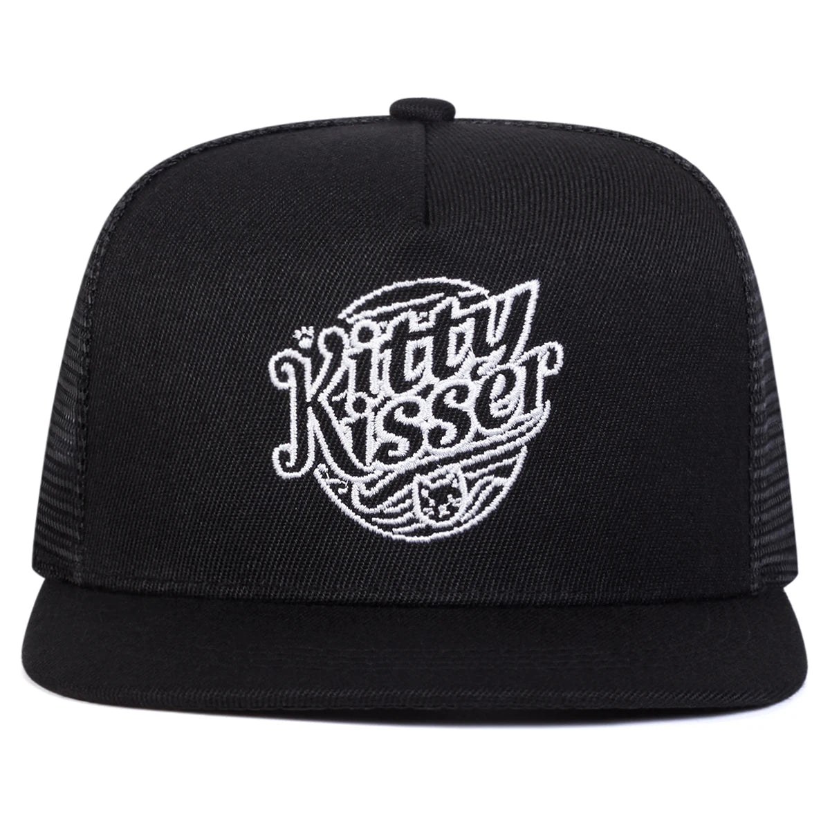 Kitty Kisser Embroidery Casual Snapback Cap