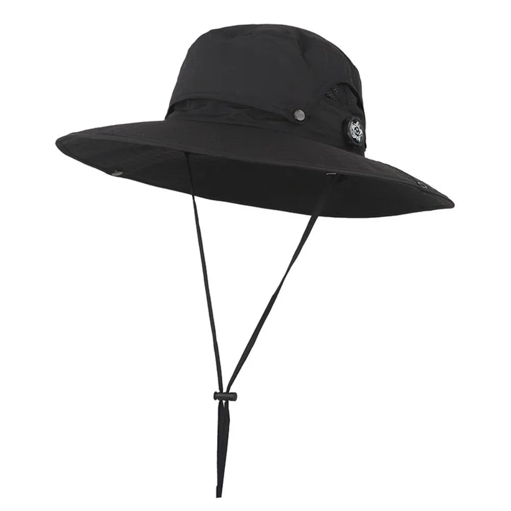 Foldable Wide Brim Mesh UV Protection Bucket Hat