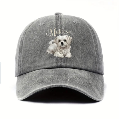 Cute Maltese Puppy Snapback Baseball Cap