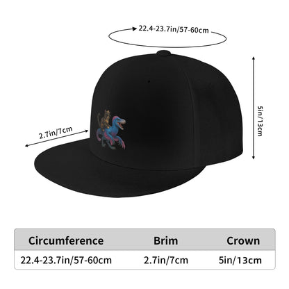 Fashion Cat Riding Raptor Snapback Cap