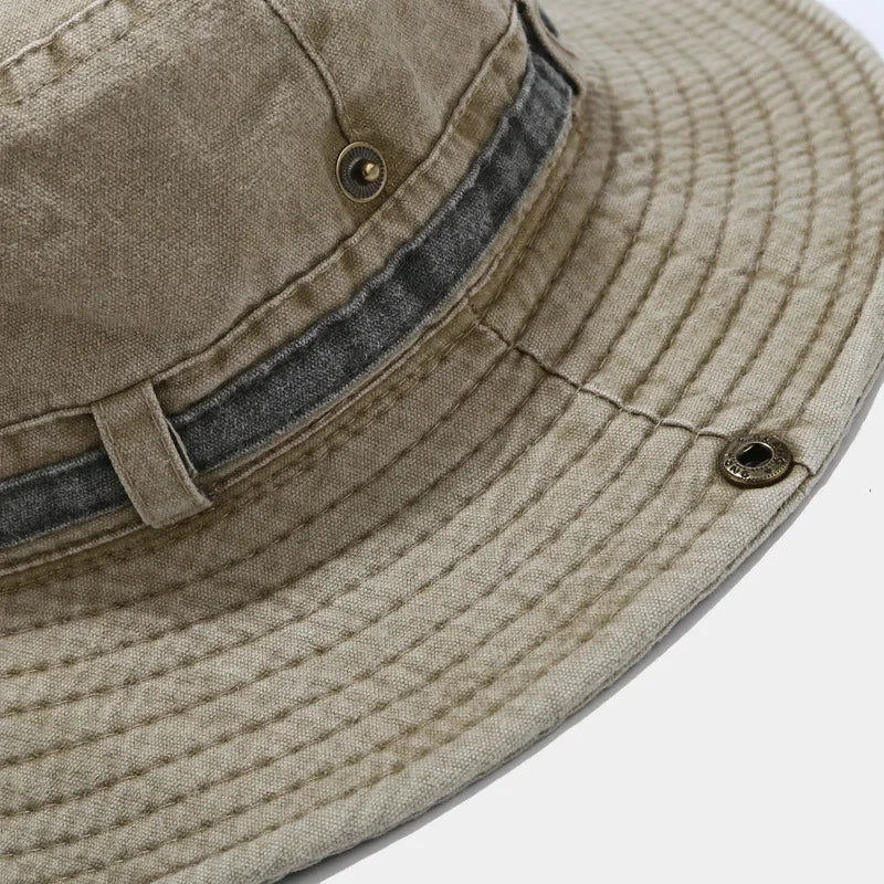 Four Seasons Cotton Solid Bucket Hat Fisherman Hat
