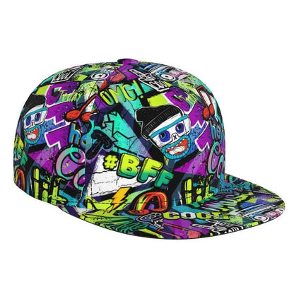 Colorful Graffiti Art Print Baseball Cap Adjustable Snapback Hat